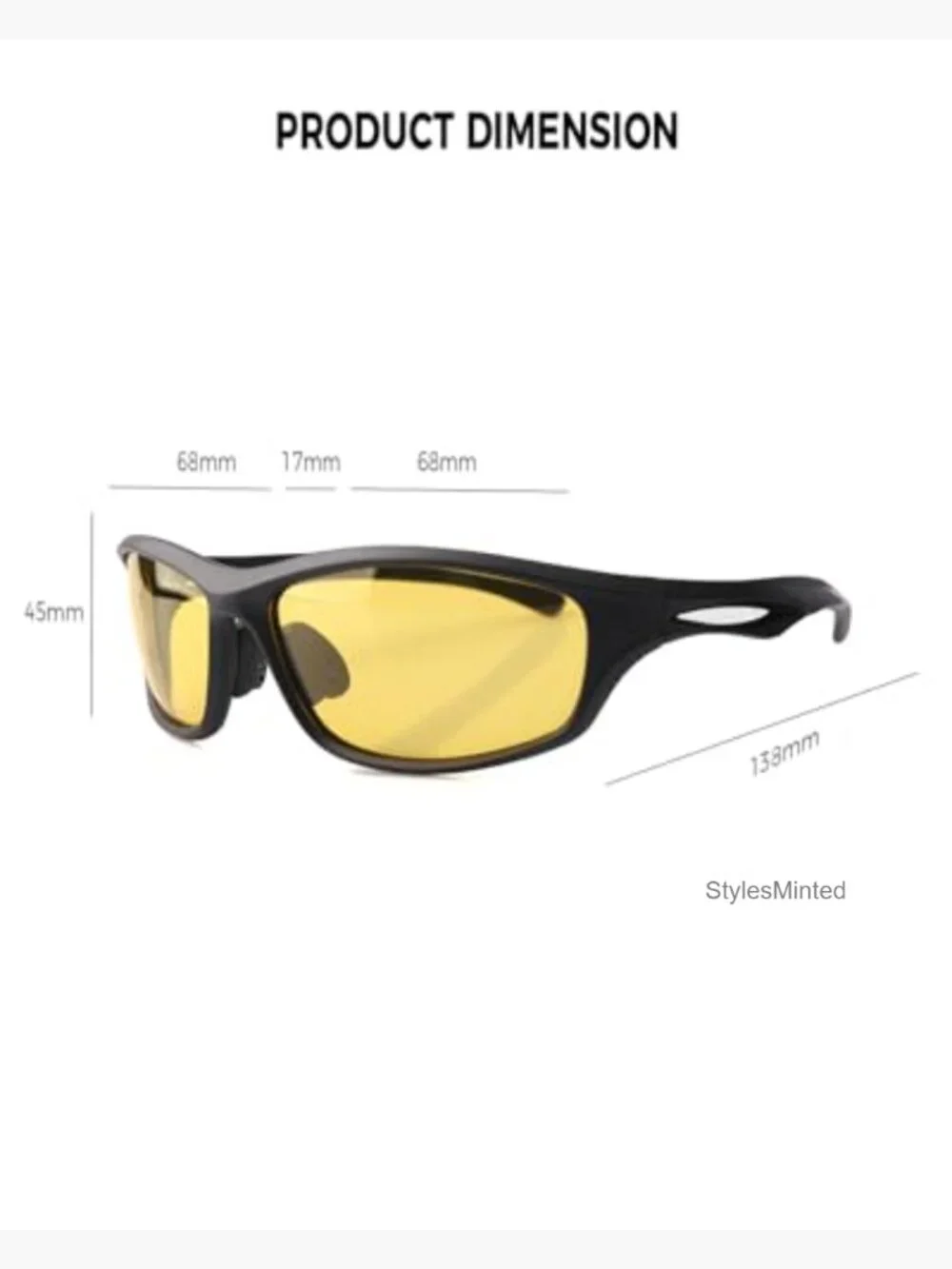 HD Polarized Night Vision Glasses Wrap Around Anti Glare Driving Sunglasses